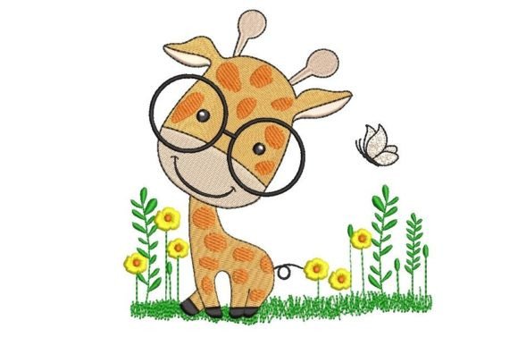 Adorable Giraffe Cub for Charming Embroidery Projects