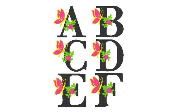 Alphabet Floral: A Charming Embroidery Design