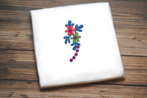 Beautiful Multicolored Flower: A Vibrant Embroidery Design