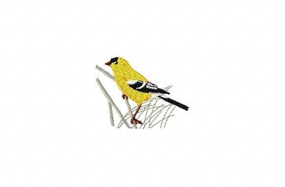 Bird on a Branch: A Charming Embroidery Design