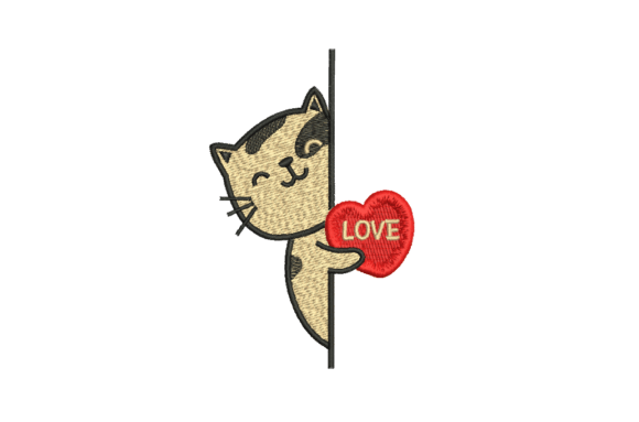 Cat with a Heart: A Charming Addition to Your Apparel