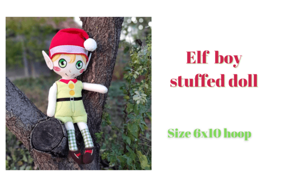 Charming Christmas Elf Boy Doll ITH