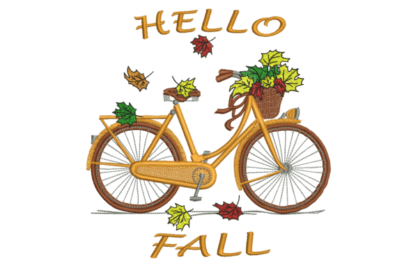 Charming Hello Fall Bike for Personalized Gifts