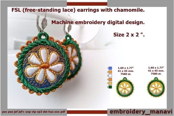 Charming ITH FSL Chamomile Earrings