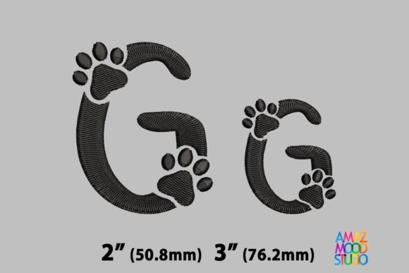 Charming Letter G Paws Monogram for Holiday Gifts