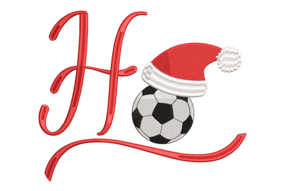 Christmas Soccer: A Festive and Sporty Embroidery Design
