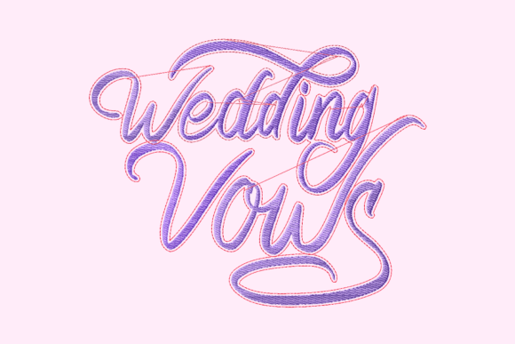 Elegant Wedding Vows Lettering for Apparel
