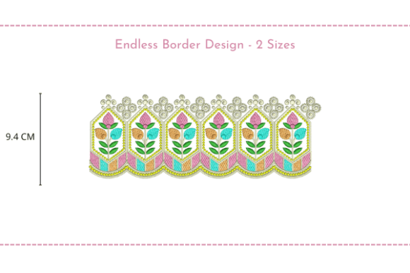 Floral Cutwork Border: A Versatile Embroidery Design