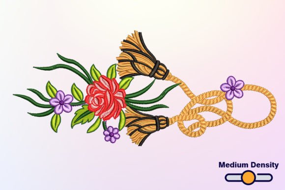 Flower with Twiners: A Stylish Embroidery Design
