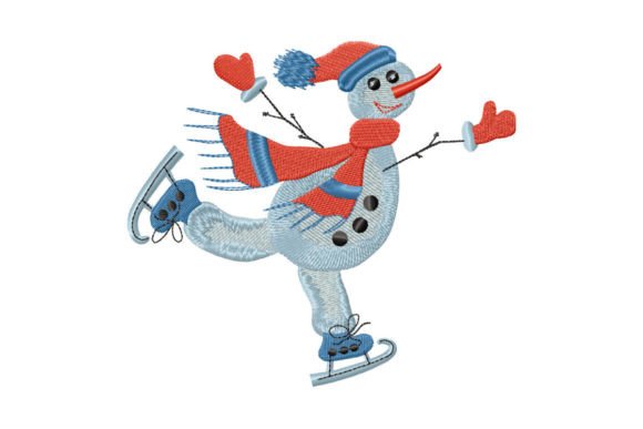 Funny Snowman Skater: A Cheerful Winter Design