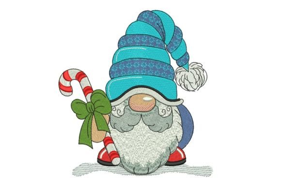 Gnome with Candy Cane: A Charming Christmas Design