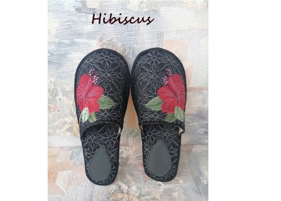Hibiscus Slippers Size 6 - 7: A Stylish Embroidery Choice