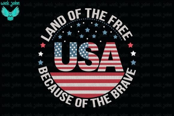 Land of the Free: A Bold Embroidery Design