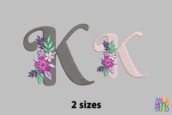 Letter K Floral Monogram: A Modern Touch for Brands