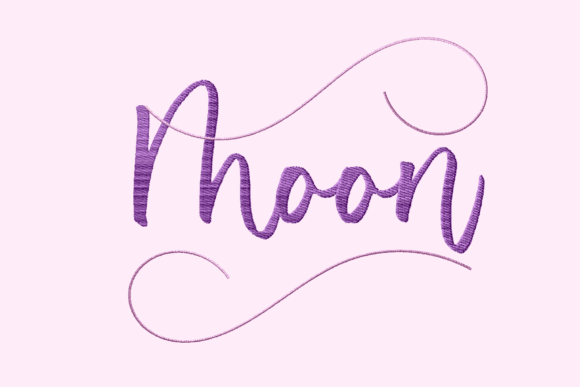 Moon Lettering Script: A Versatile Embroidery Design