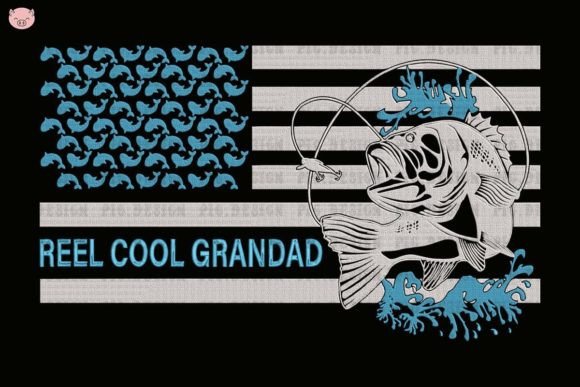 Reel Cool Grandad: A Festive Embroidery Design