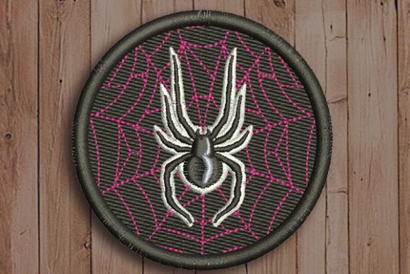 Spider in Circle: A Charming Embroidery Design