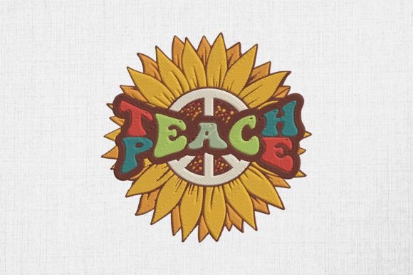 Teach Peace Sunflower: A Versatile Boho Design